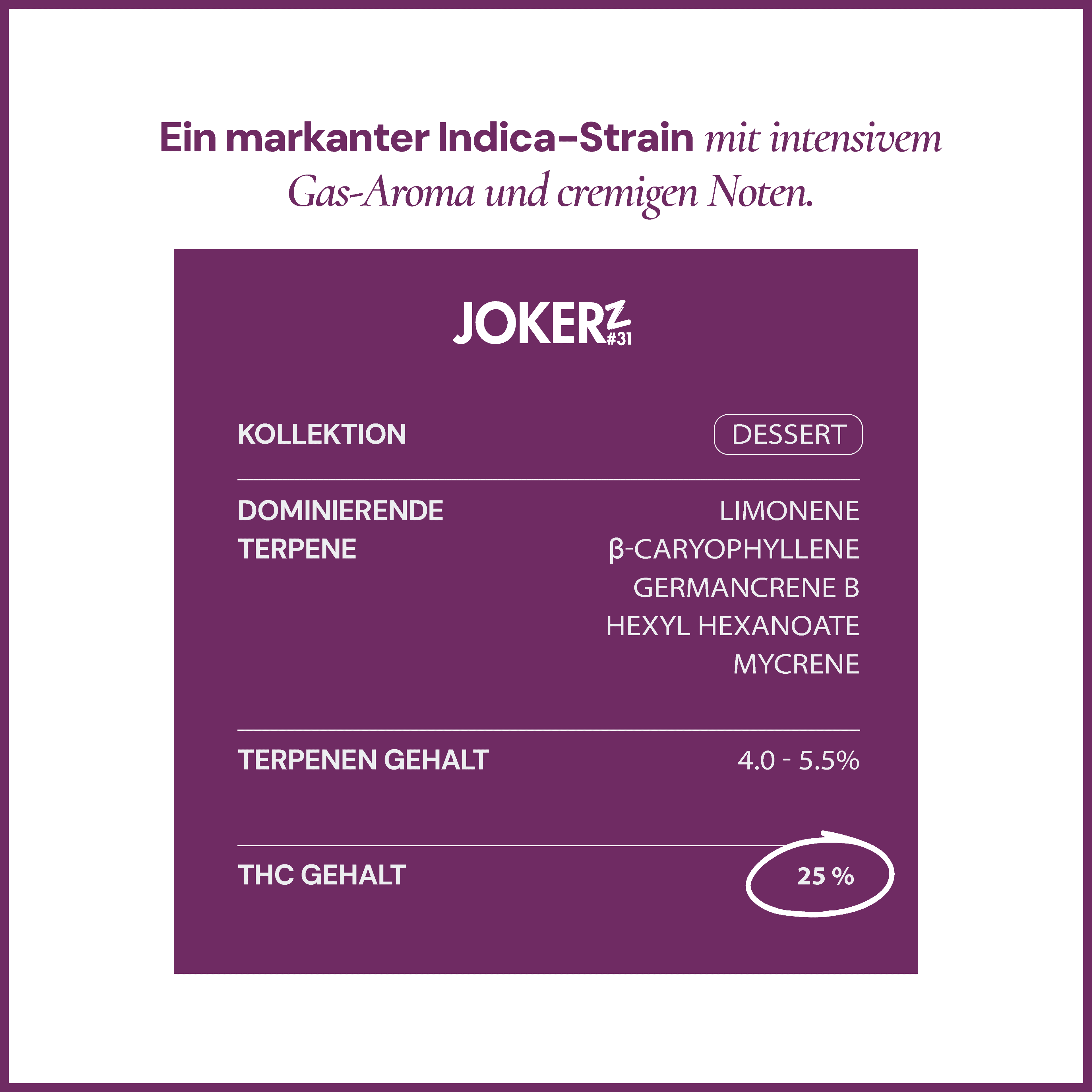 PURPLEFARM 26/1 J31 Jokerz #31